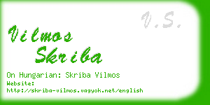 vilmos skriba business card